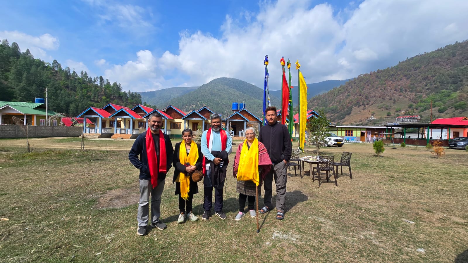 Phuntso River Cottages landscape view in Sangti Valley